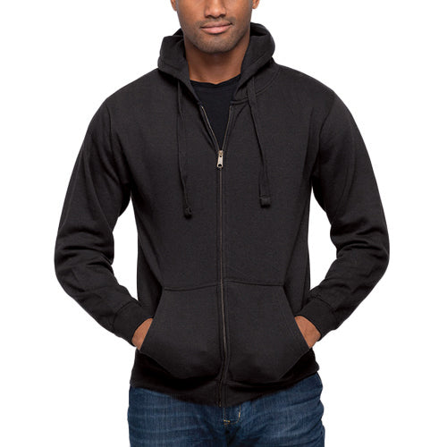 Plain black zipper clearance hoodie